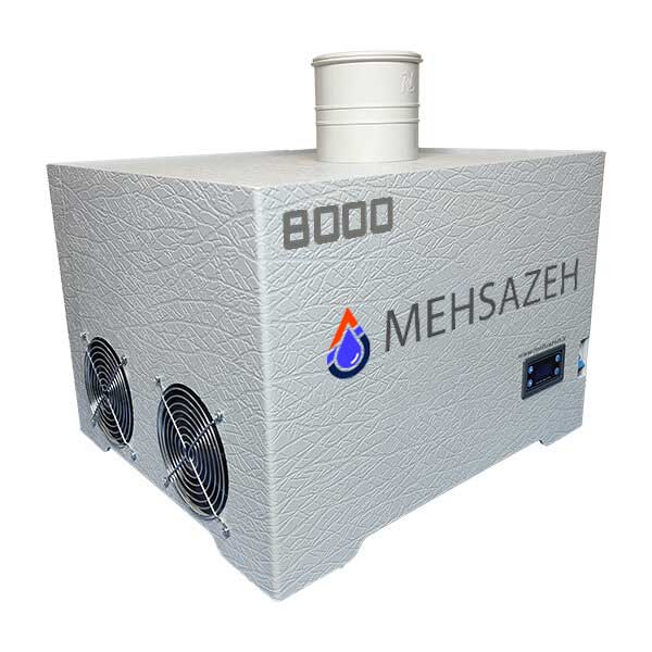 مکانیزم تهویه هوشمند مدل 8000 برای پخش یکنواخت مه سیستم تهویه پیشرفته و لوله خروجی 110mm در رطوبتساز مدل 8000